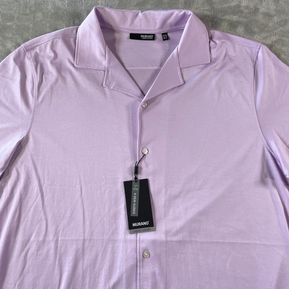 Murano Liquid Luxury Shirt Mens XLT Extra Large Tall Purple Preppy Soft Casual‎ - Picture 4 of 11